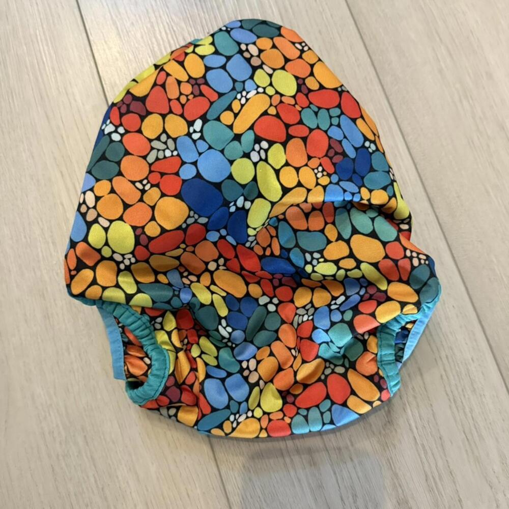 Thirsties Size 3 Duo Wrap Cover Rainbow Pebbles Excellent - Picture 2 of 4
